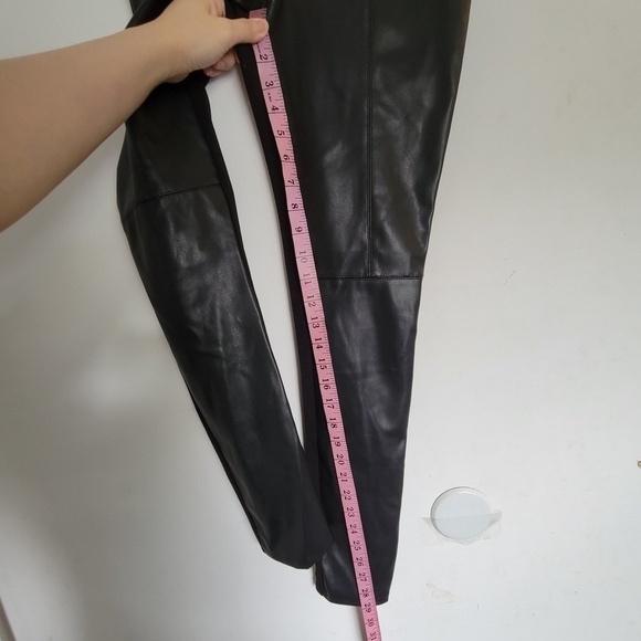Dex Black Faux Vegan Leather Front Pull On Skinny Legging Long Pants Size Small - Picture 8 of 11